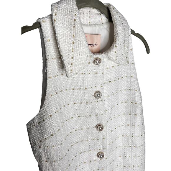 NWT Anthropologie Hutch Sofia Mod Sleeveless Tweed Blazer‎ Mini Dress Size 8 - Picture 5 of 7